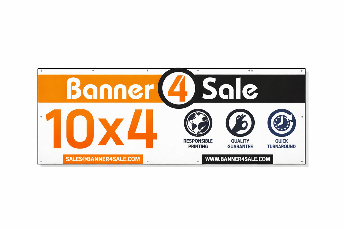 Transparent 10 Inch Banner Get Noticed with a Custom 10x4 FT Vinyl Banner from Banner 4 Sale!